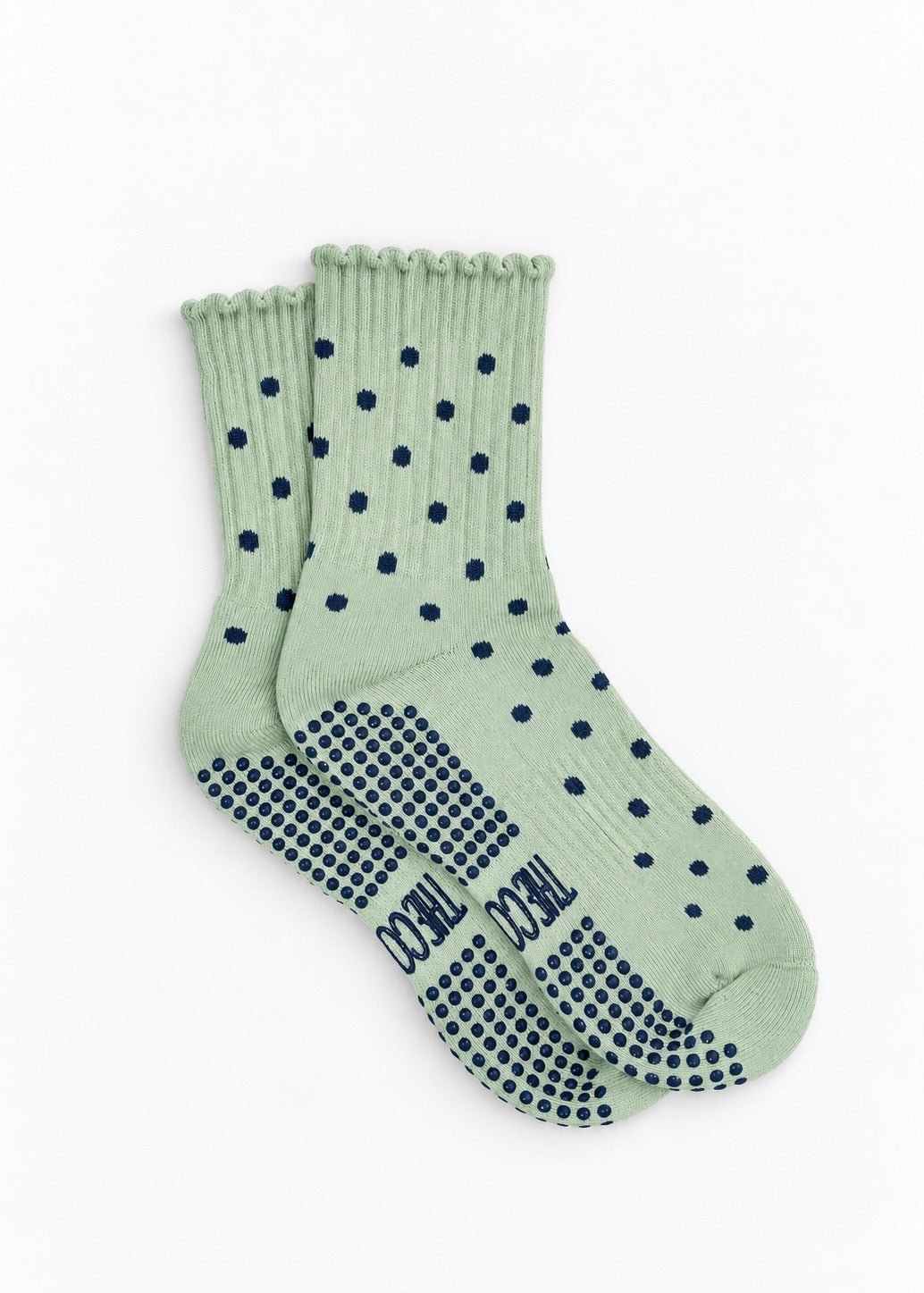 TCC Scalloped Polka Dot Grip Sock