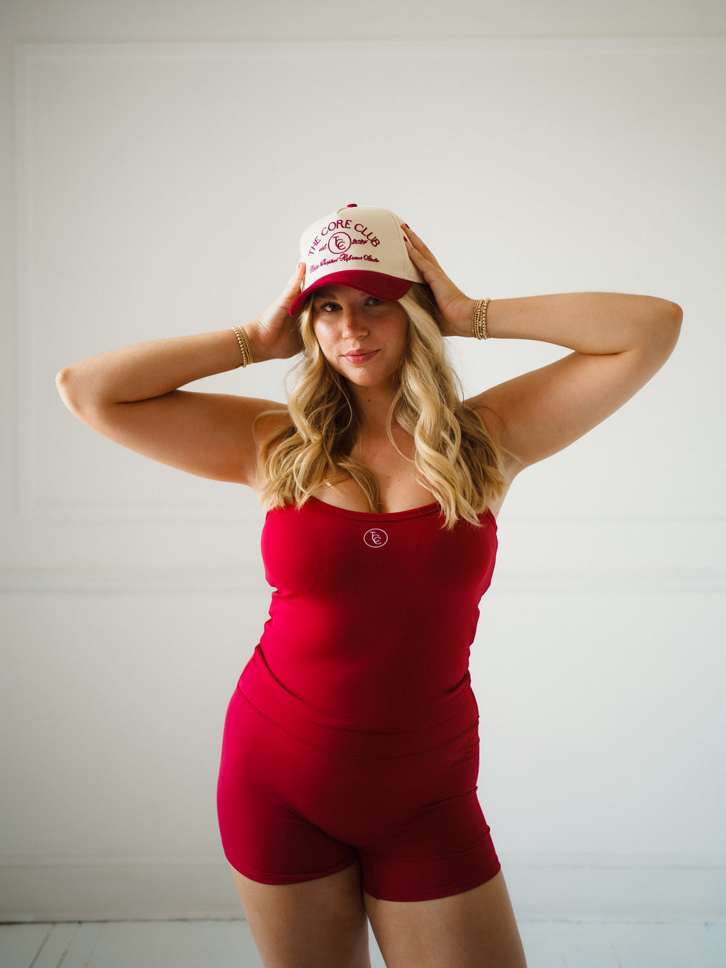TCC Burgundy Corduroy Original Baseball Hat | Pilates Outfit Accessories