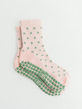 TCC Pink & Green Polka Dot Grip Sock